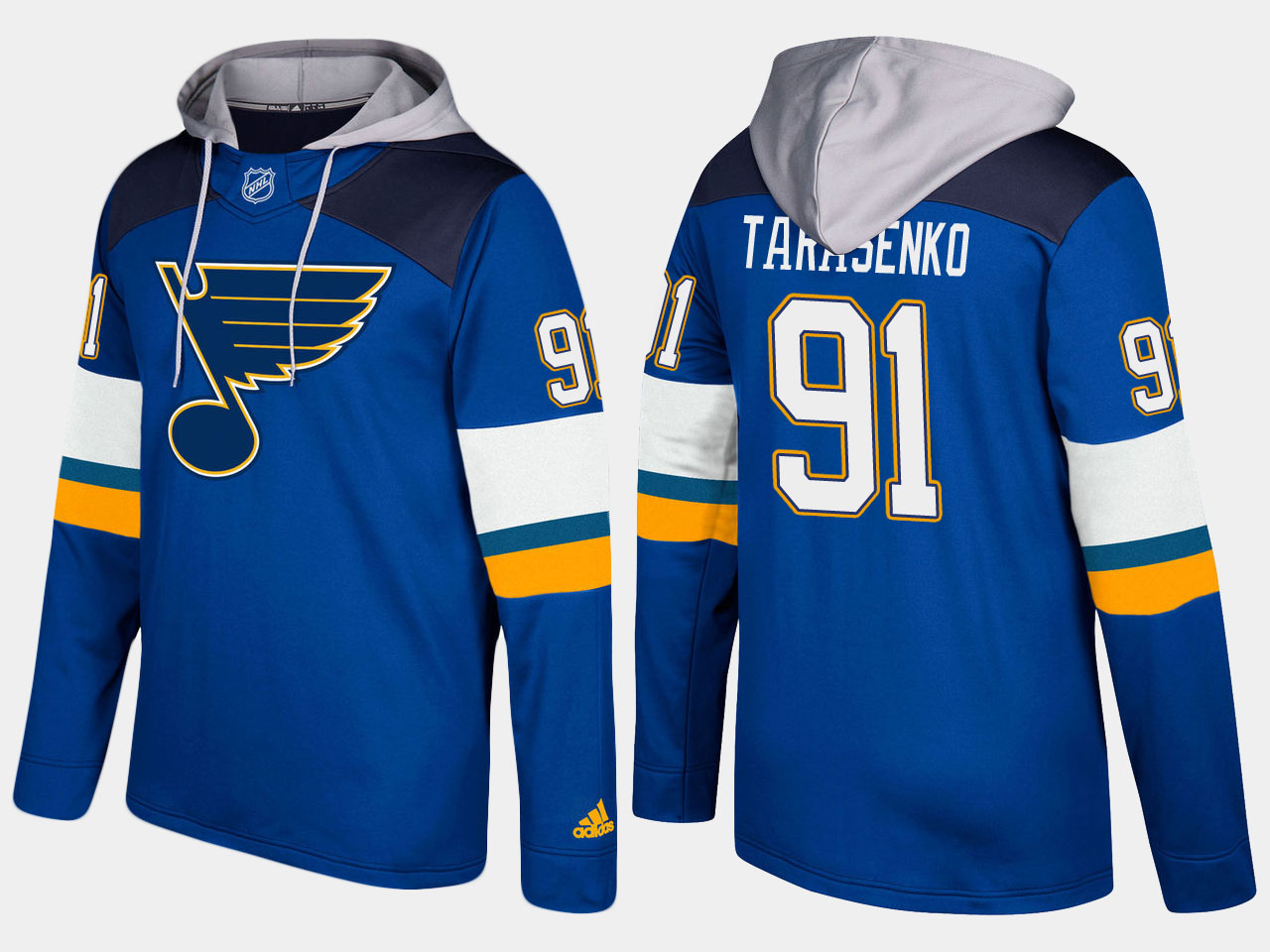 Men NHL St.Louis blues #91 vladimir tarasenko blue hoodie